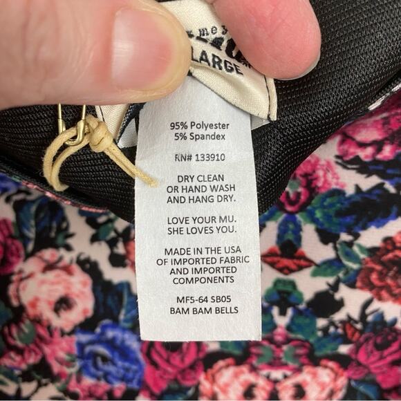 Show Me Your MuMu Sleeping Beauty Floral Bam Bam Bell Pants Sz.L NWT - Picture 13 of 15